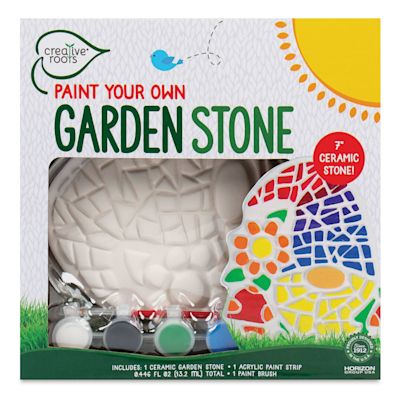 Creative Roots Paint Your Own Stepping Stone Kit - Gnome (Front of packaging)