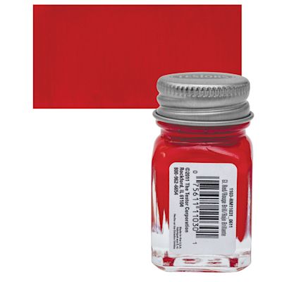 Testors Enamel Paint - Red, 1/4 oz bottle