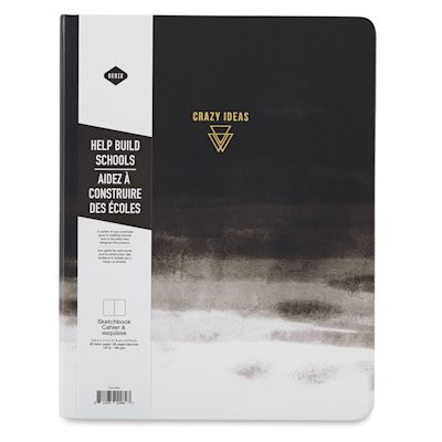 Denik Sketchbooks - Front cover of Crazy Ideas Sketchbook with label