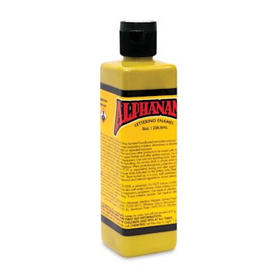 Alpha6 Alphanamel Lettering Enamel - Chartreuse, 236.6 ml, Bottle