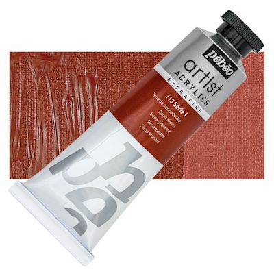 Pebeo Extra-Fine Artist Acrylics - Burnt Sienna, 60 ml tube