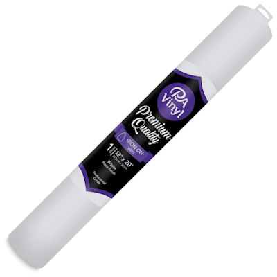 PA Vinyl Iron-On Vinyl - Matte White, 12" x 20"