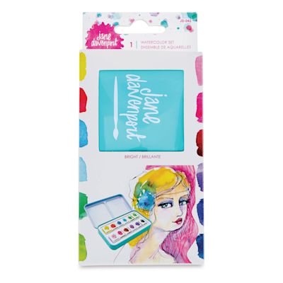 Jane Davenport Watercolor Sets - Front of Brights Half Pan package