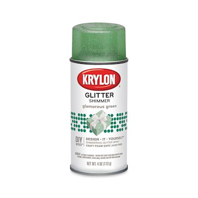Krylon Glitter Spray Paint - Glamorous Green, 4 oz Can