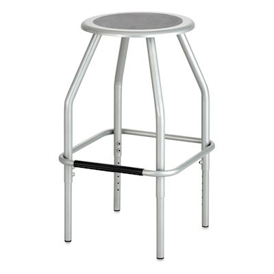 Safco Diesel Adjustable-Height Stool - Silver