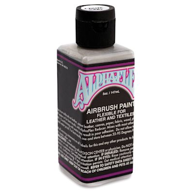 Alpha6 AlphaFlex Airbrush Textile and Leather Paint - Light Grey, 5 oz