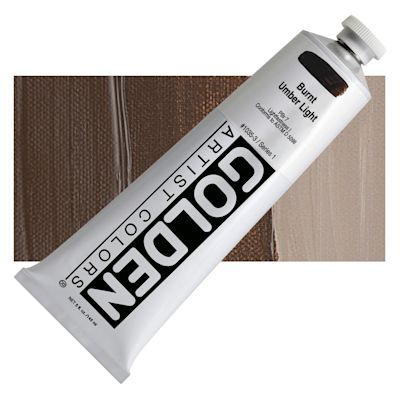 Golden Heavy Body Artist Acrylics - Burnt Umber Light, 5 oz tube