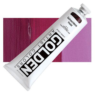Golden Heavy Body Artist Acrylics - Quinacridone Violet, 5 oz tube