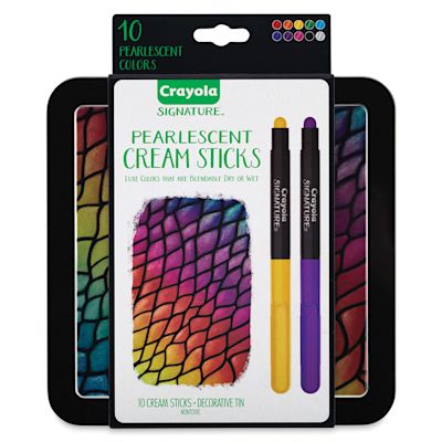Crayola Signature Pearlescent Cream Sticks - Front of package with label