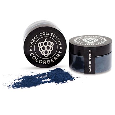 Colorberry Carat Collection Dry Resin Pigment - Deep Blue, 50 g, Jar (Shown in and out of jar)