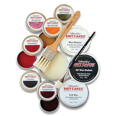 Enkaustikos Hot Cakes Encaustic Wax Paints - Glazing Set, Set of 6 colors, 45 ml tins