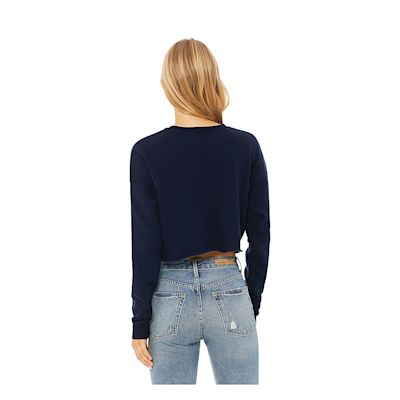 Bella Canvas Cropped Crew Fleece - Navy, Medium