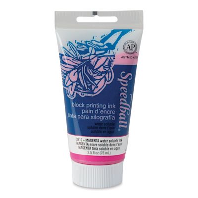 Speedball Water-Soluble Block Printing Ink - Magenta, 2.5 oz