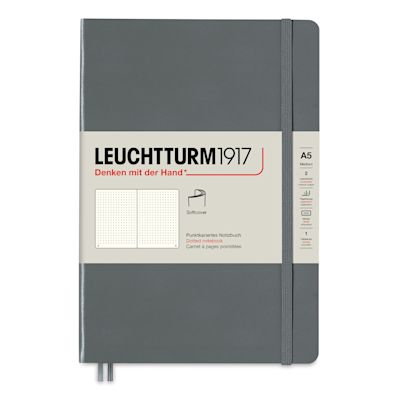 Leuchtturm1917 Dotted Softcover Notebook - Anthracite, 5-3/4" x 8-1/4"