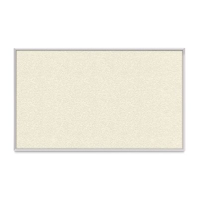 Ghent PremaTak Tackboard - 5 ft x 3 ft, Ivory, Vinyl, Aluminum Frame