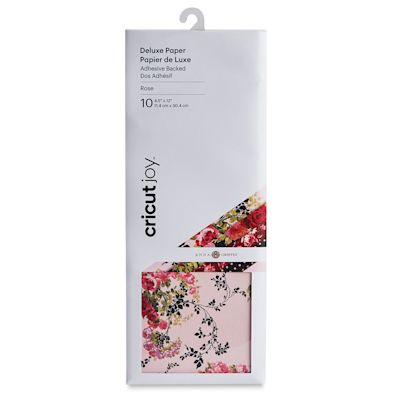 Cricut Joy Adhesive-Backed Deluxe Paper - Rose, 4-1/2” x 12”, Package of 10, Sheets (In packaging)