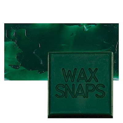 Enkaustikos Wax Snaps Encaustic Paints - Viridian Green, 40 ml cake