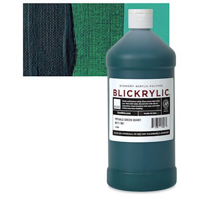Blickrylic Student Acrylics - Phthalo Green, Quart