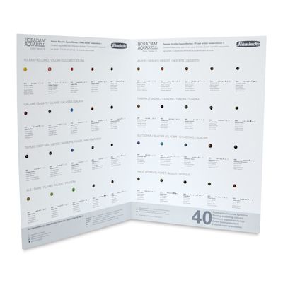 Schmincke Horadam Aquarell Artist Watercolor - 40 Color Dot Card, Supergranulation