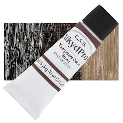 CAS AlkydPro Fast-Drying Alkyd Oil Color - Transparent Oxide Brown, 37 ml tube