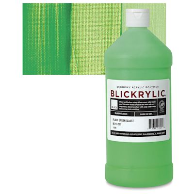 Blickrylic Student Acrylics - Fluorescent Green, Quart