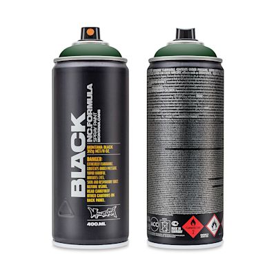 Montana Black Spray Paint - TAG-Green, 400 ml can