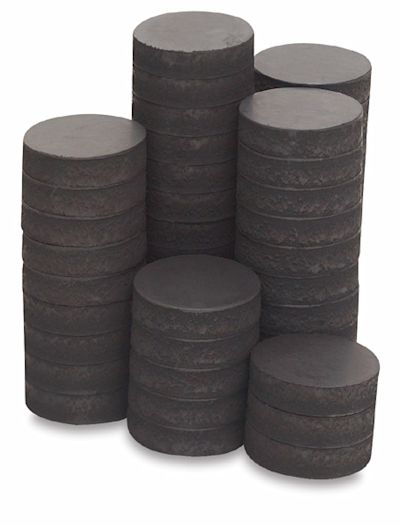 ProMag Magnetic Buttons - Magnets from 50 pc package shown stacked