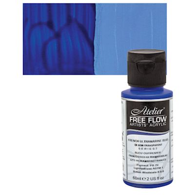 Chroma Atelier Free Flow Acrylic - French Ultramarine Blue, 2oz bottle
