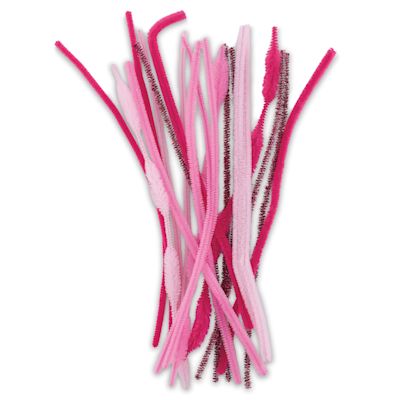 Mixed Chenille Stems - Package of Pink toned stems shown upright