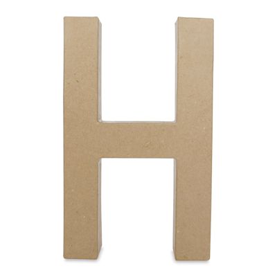 DecoPatch Paper Mache Funny Letter - H, Uppercase, 8-1/2" W x 12" H x 2" D