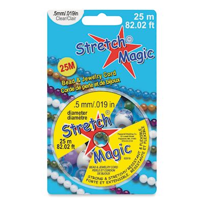 Stretch Magic Jewelry Cord - 0.5 mm x 82 ft, Black