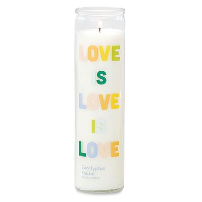 Paddywax Spark Candle - Love Is Love, Large, 10.6 oz (tall cream candle)