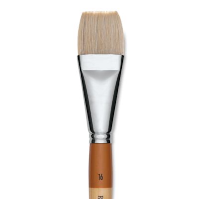 R&F Encaustic Brush - Bright, Long Handle, Size 16