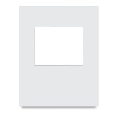 Blick Pre-Cut Gallery Mats - White, Landscape, 16" x 20" (8" x 10" Opening), Pkg of 6