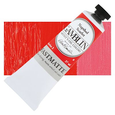 Gamblin FastMatte Alkyd Oil Color - Naphthol Scarlet, 37 ml tube