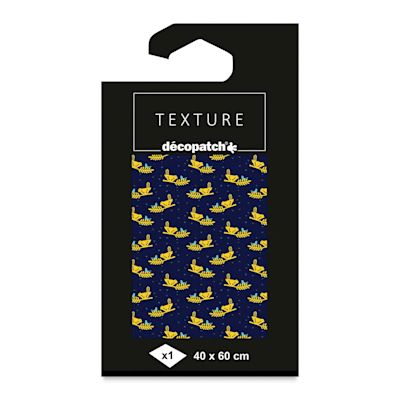 DecoPatch Foil Paper - Navy with Birds, 16" x 24"