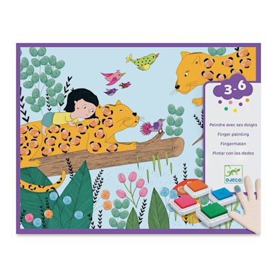 Djeco Le Petit Artist Painting Kit - Touch and Paint (Front of packaging)