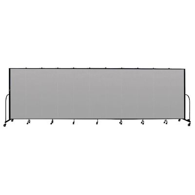 Screenflex Portable Room Dividers - 6 ft x 20.5 ft, Gray, 11 Panel