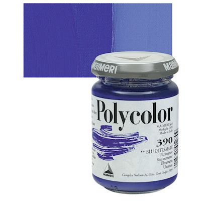 Maimeri Polycolor Vinyl Paints - Ultramarine, 140 ml jar