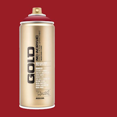 Montana Gold Acrylic Professional Spray Paint - Brick, 400 ml (Spray can with color swatch)
