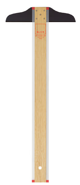 Blick Acrylic Edge T-Square - shown upright with label