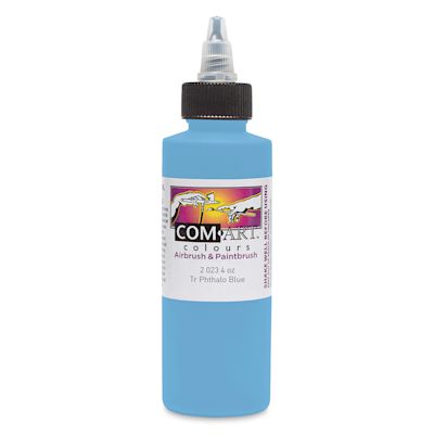 Iwata Com-Art Airbrush Color - 4 oz, Transparent Phthalo Blue