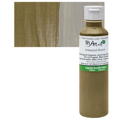 Tri-Art Finest Liquid Artist Acrylics - Iridescent Bronze, 120 ml bottle