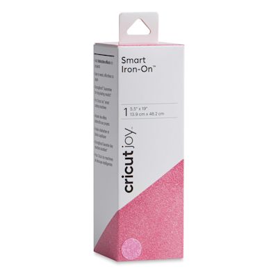 Cricut Joy Smart Iron-On - Glitter Fluorescent Pink, 5-1/2" x 19", Roll (In packaging)