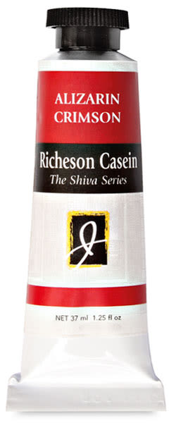 Richeson Casein Paint The Shiva Series - front view of Alazarin Crimson tube