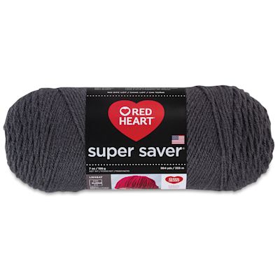 Red Heart Super Saver Yarn-Charcoal