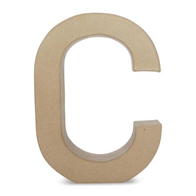 DecoPatch Paper Mache Funny Letter - C, Uppercase, 8-1/2" W x 12" H x 2" D
