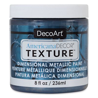 DecoArt American Decor Texture Paint - Pewter Metallic, 8 oz