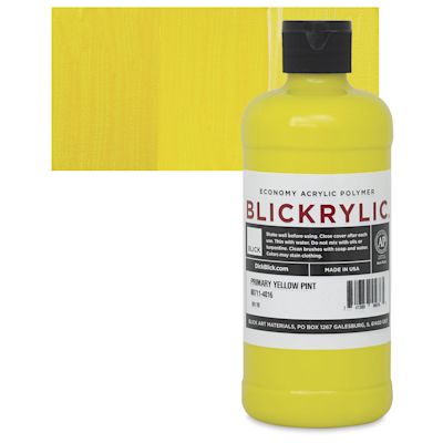 Blickrylic Student Acrylics - Primary Yellow, Pint