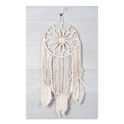 Solid Oak Make-ramé Macramé Dreamcatcher Kit - Mandala Dreamcatcher (Completed dreamcatcher)